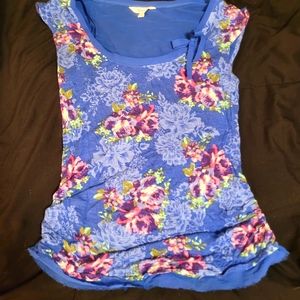 Blue Floral Blouse (Sm) by Candie's
